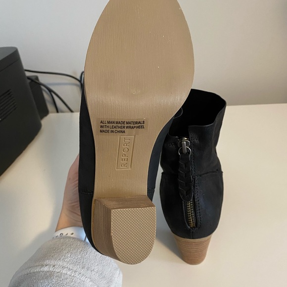 Brand New Report Heeled Black Booties - Picture 6 of 7